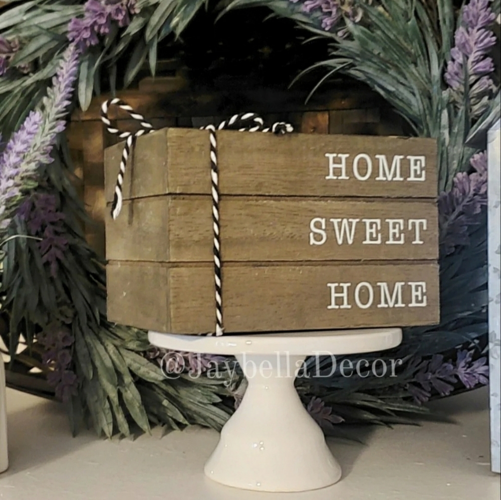 Farmhouse Decor home sweet home book block.